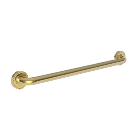 Newport Brass 27" L, Two Post, Solid Brass, 24" Grab Bar in Polished Gold, Pvd, Polished Gold (PVD) 1020-3924/24